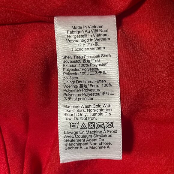 NWT J. Crew Pleated Maxi Skirt Drapey Georgette Womens 14 Candy Apple Red CG359 - Picture 12 of 13